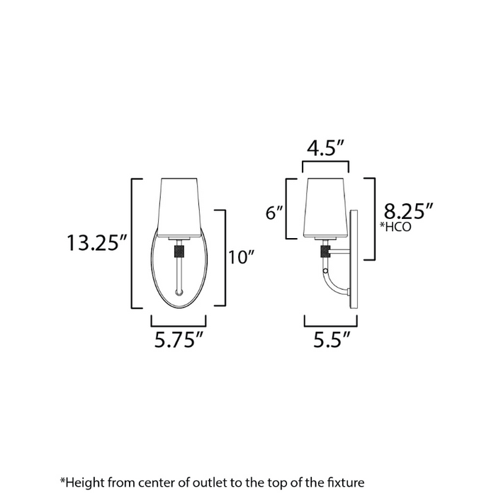 Maxim 12691 Durham 1-lt 13" Tall Wall Sconce
