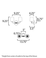 Maxim 12692 Durham 2-lt 14" Wall Sconce