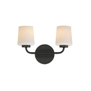 Maxim 12692 Durham 2-lt 14" Wall Sconce - Black