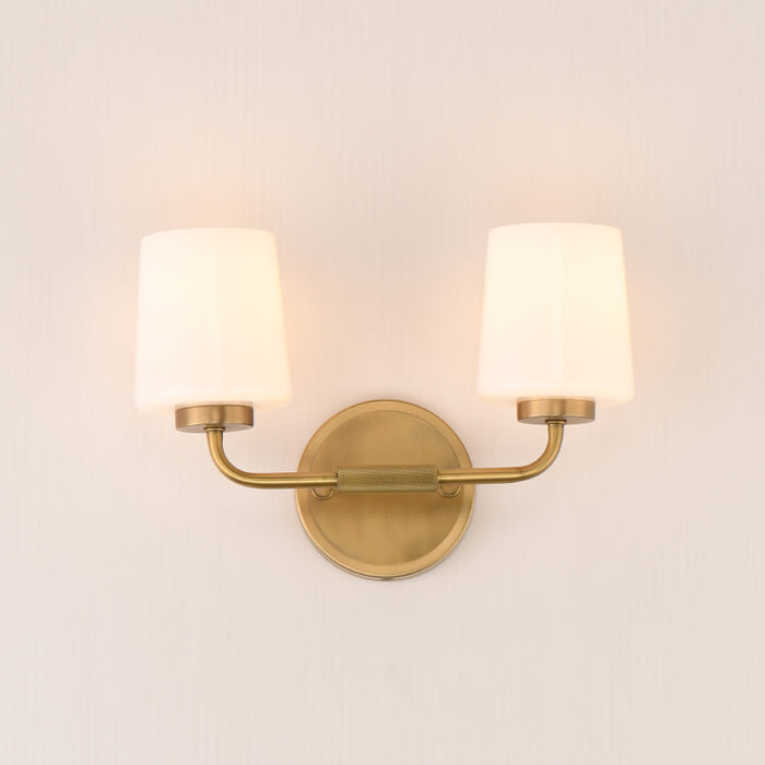 Maxim 12692 Durham 2-lt 14" Wall Sconce - Natural Aged Brass