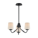 Maxim 12695 Durham 3-lt 19" Chandelier - Black