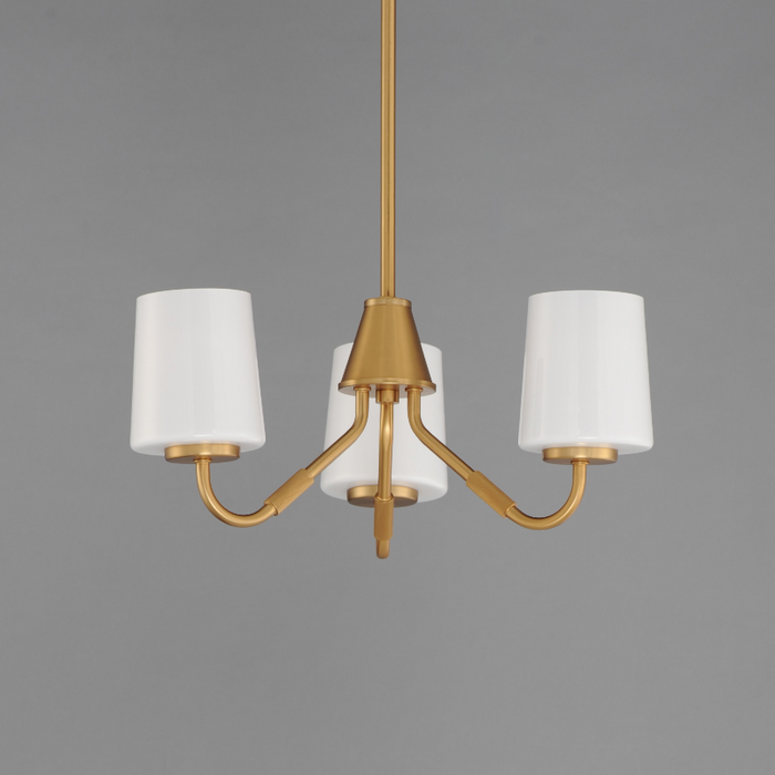 Maxim 12695 Durham 3-lt 19" Chandelier - Natural Aged Brass