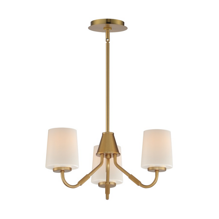 Maxim 12695 Durham 3-lt 19" Chandelier - Natural Aged Brass