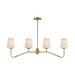 Maxim 12697 Durham 4-lt 39" Linear Pendant - Natural Aged Brass