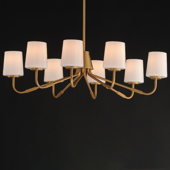 Maxim 12698 Durham 8-lt 34" Chandelier - Natural Aged Brass