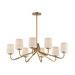 Maxim 12698 Durham 8-lt 34" Chandelier - Natural Aged Brass