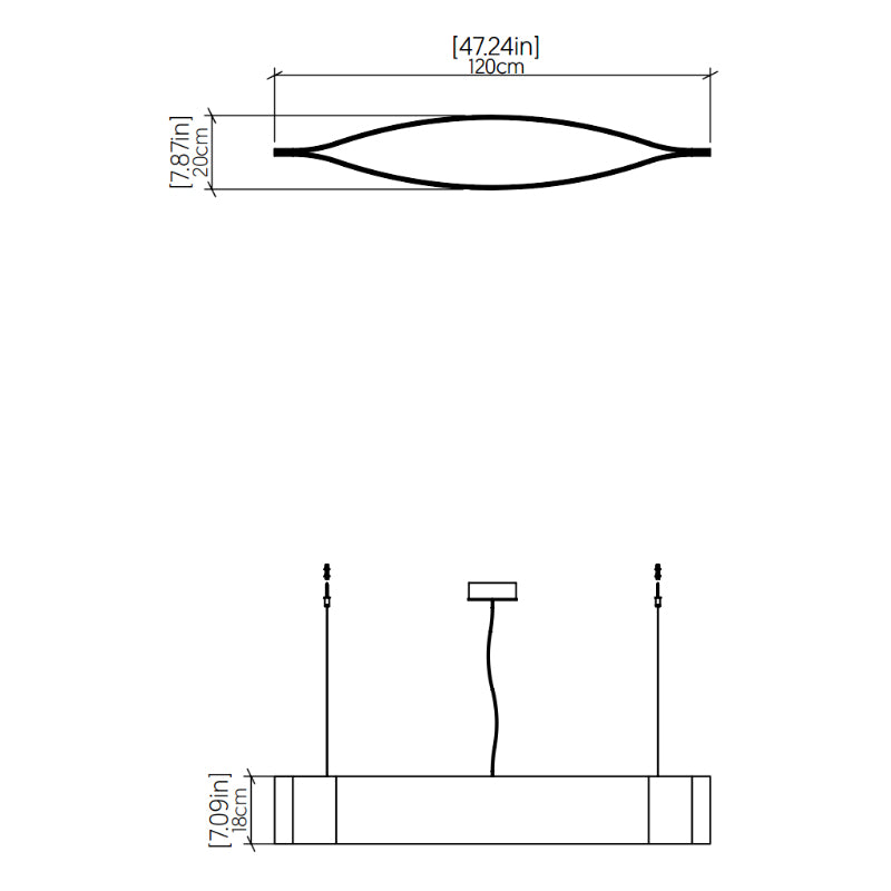 Accord 1279LED Canoe 1-lt 47" LED Pendant