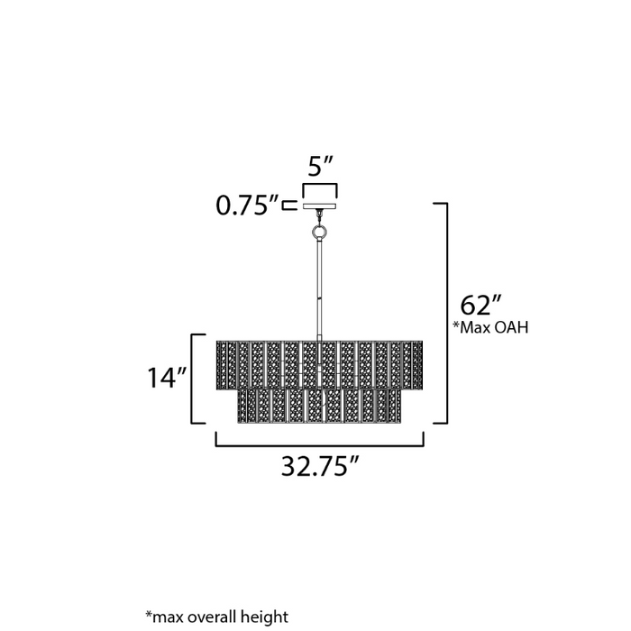 Maxim 12806 Miramar 6-lt 33" Chandelier