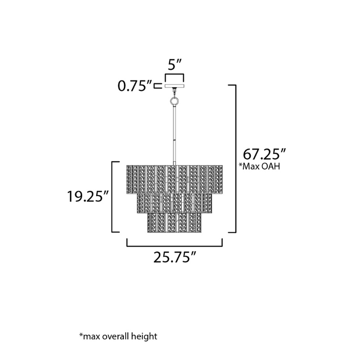 Maxim 12808 Miramar 7-lt 26" Chandelier