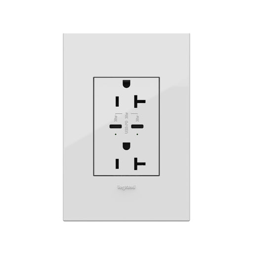 Adorne ARTRUSB20PD30 20A Tamper-Resistant Ultra-Fast Plus Power Delivery USB Type-C/C Outlet, Plus-Size