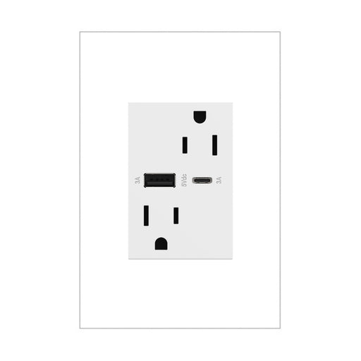 Adorne ARTRUSB156AC 15A Tamper-Resistant Ultra-Fast USB Type-A/C Outlet
