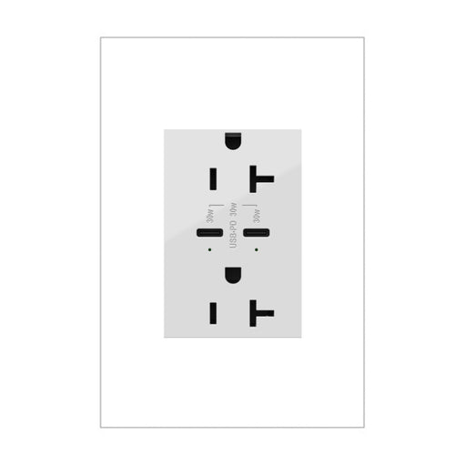 Adorne ARTRUSB20PD30 20A Tamper-Resistant Ultra-Fast Plus Power Delivery USB Type-C/C Outlet, Plus-Size