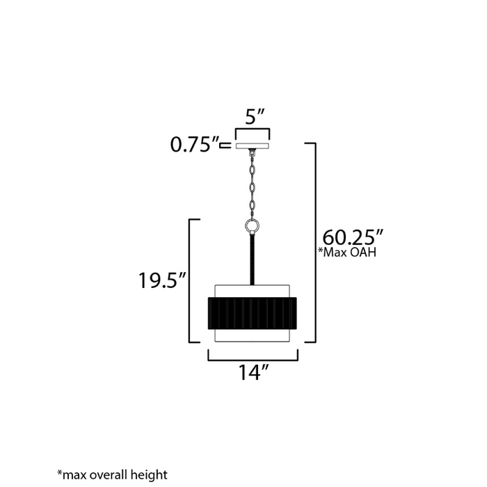 Maxim 12811 Seacliff 1-lt 14" Pendant