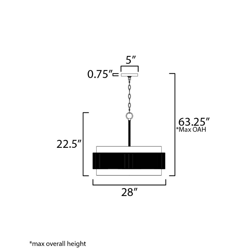Maxim 12814 Seacliff 4-lt 28" Pendant
