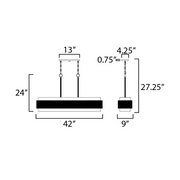 Maxim 12815 Seacliff 5-lt 42" Linear Chandelier