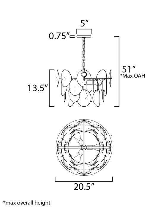 Maxim 12824 Isla 4-lt 21" Pendant