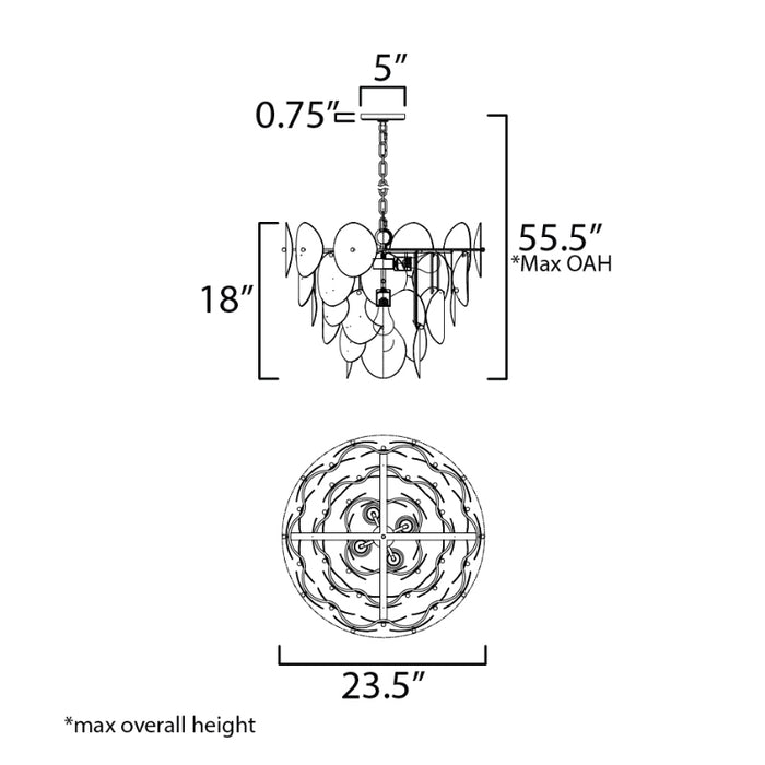 Maxim 12825 Isla 5-lt 23" Pendant