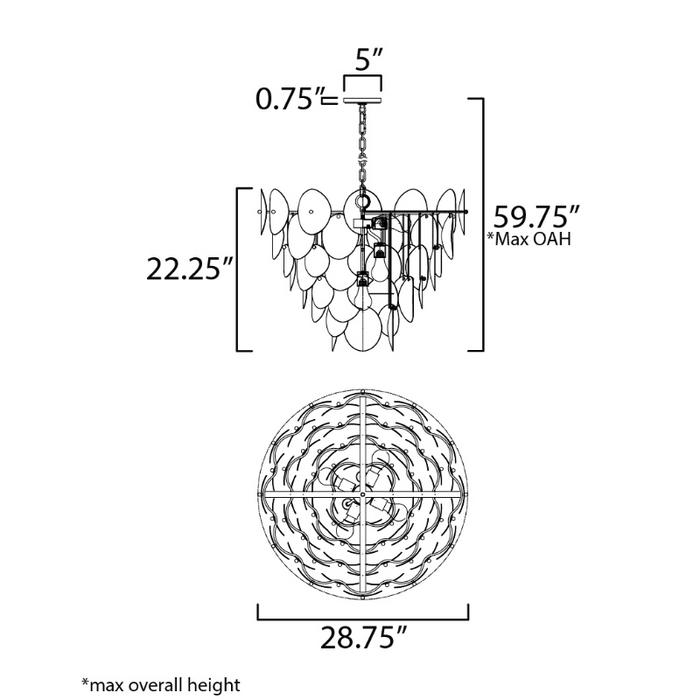 Maxim 12827 Isla 8-lt 29" Chandelier