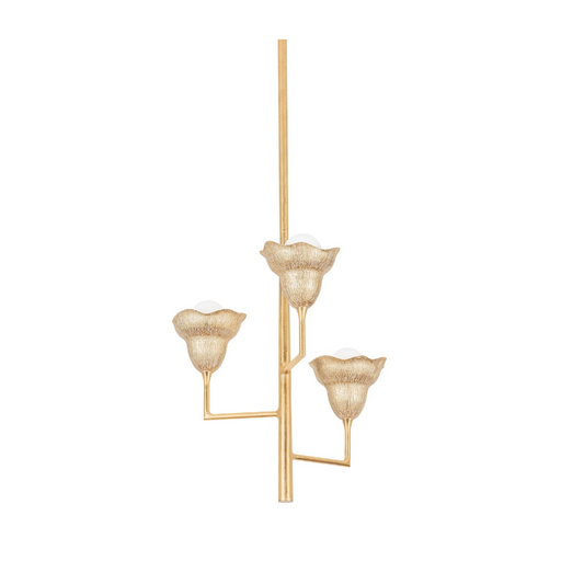 Hudson Valley 1283 Alora 3-lt 20" Chandelier - Vintage Gold Leaf/Gilded Ivory