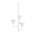 Hudson Valley 1283 Alora 3-lt 20" Chandelier - White Plaster
