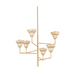 Hudson Valley 1286 Alora 6-lt 32" Chandelier - Vintage Gold Leaf/Gilded Ivory