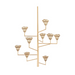 Hudson Valley 1289 Alora 9-lt 44" Chandelier - Vintage Gold Leaf/Gilded Ivory