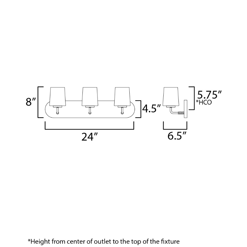 Maxim 12893 Durham 3-lt 24" Vanity