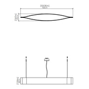 Accord 1289LED Canoe 1-lt 59" LED Pendant