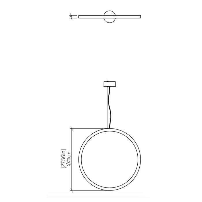 Accord 1295 Frame 1-lt 28" LED Pendant