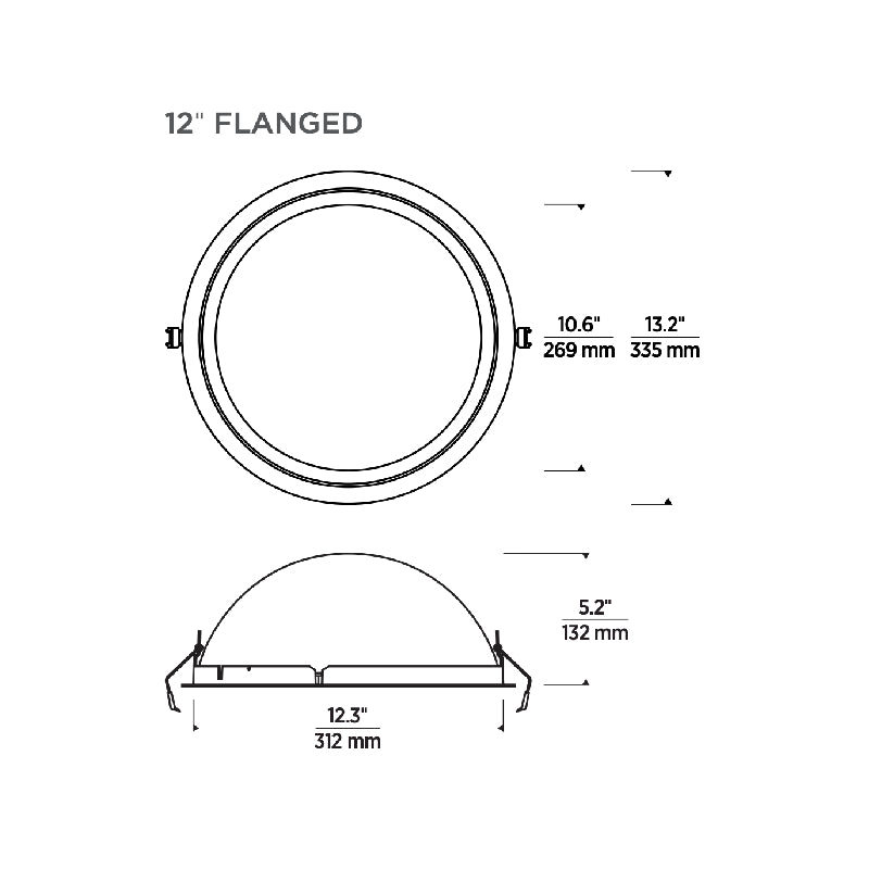 Reflections 12" LED Remodel Indirect Downlight, Flanged