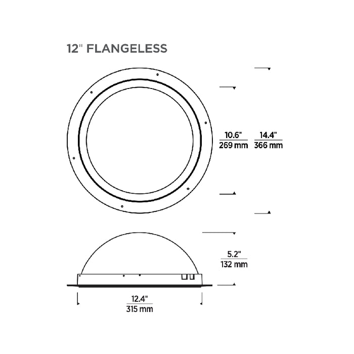 Element EDIM12RRL Reflections 12" LED Remodel Indirect Downlight, Flangeless