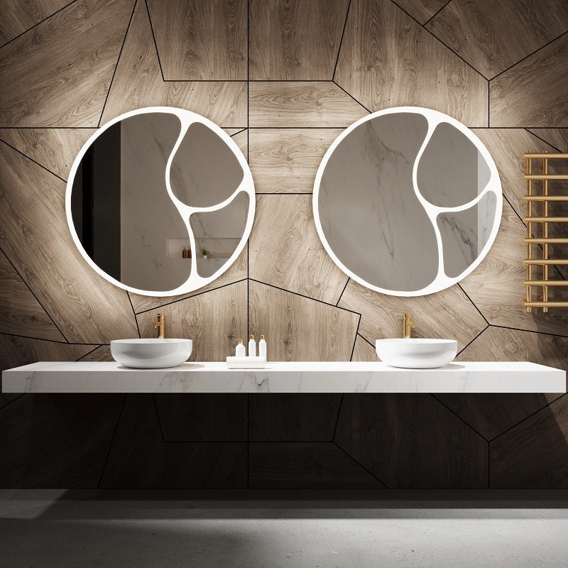 Paris Mirror Riven 40" x 40" LED Front-Lit Mirror, 3CCT Selectable