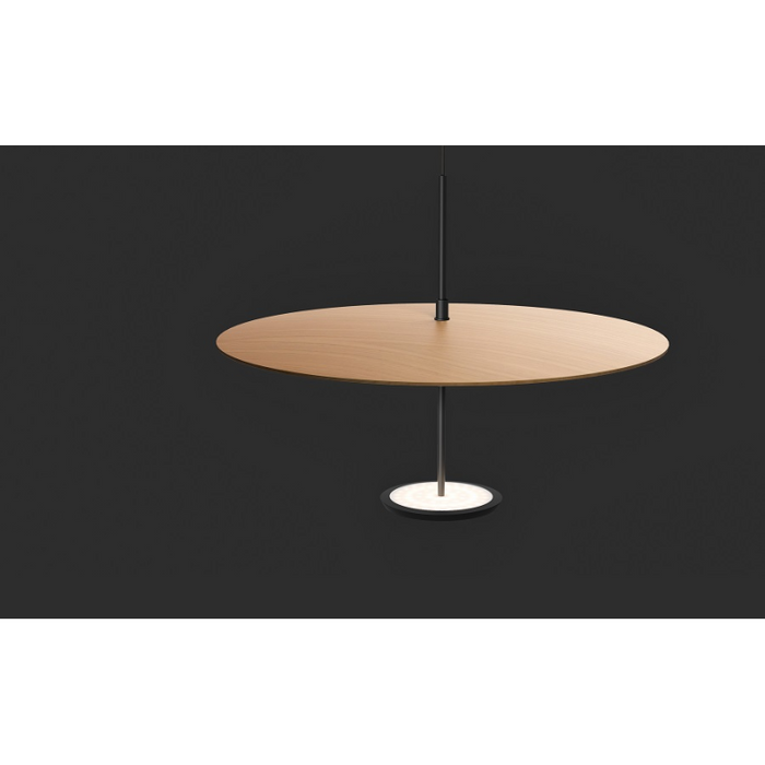Pablo Designs Sky Dome 18" LED Pendant with Wood Shade