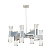 Hubbardton Forge 131008 Bellis 12-lt 33" LED Round Chandelier - Sterling