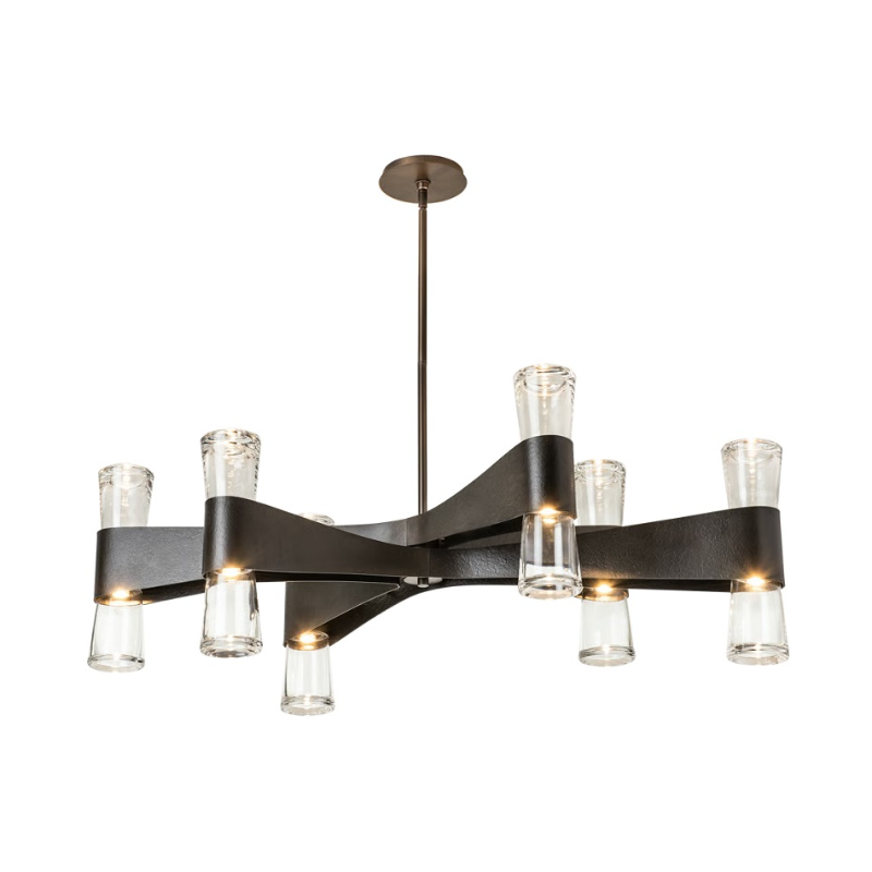 Hubbardton Forge 131009 Bellis 12-lt 48" LED Oval Chandelier - Dark Smoke