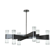 Hubbardton Forge 131009 Bellis 12-lt 48" LED Oval Chandelier - Dark Smoke