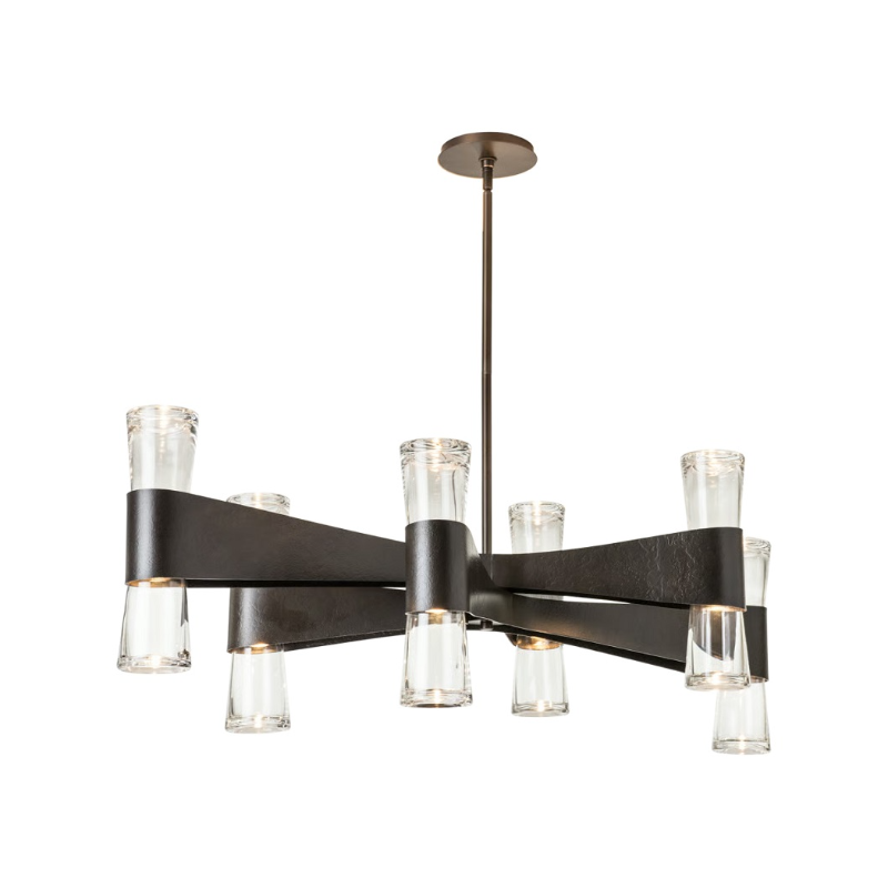 Hubbardton Forge 131009 Bellis 12-lt 48" LED Oval Chandelier - Dark Smoke