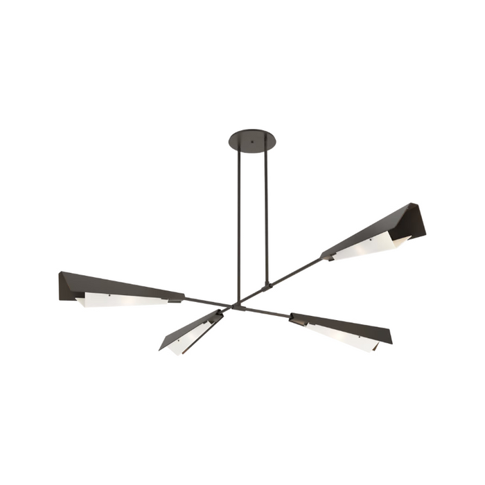 Hubbardton Forge 131010 Vertex 4-lt 92" Pendant/Semi-Flush - Dark Smoke