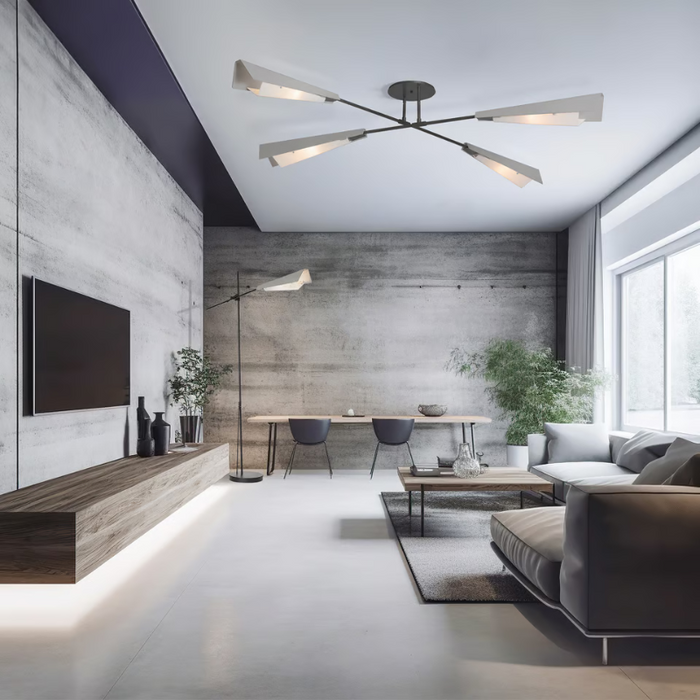Hubbardton Forge 131010 Vertex 4-lt 92" Pendant/Semi-Flush