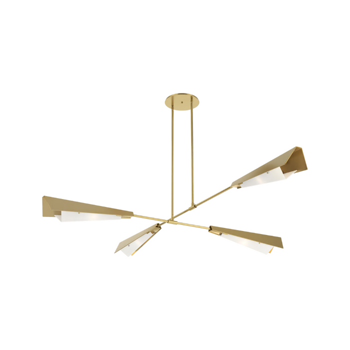 Hubbardton Forge 131010 Vertex 4-lt 92" Pendant/Semi-Flush - Modern Brass