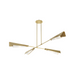 Hubbardton Forge 131010 Vertex 4-lt 92" Pendant/Semi-Flush - Modern Brass