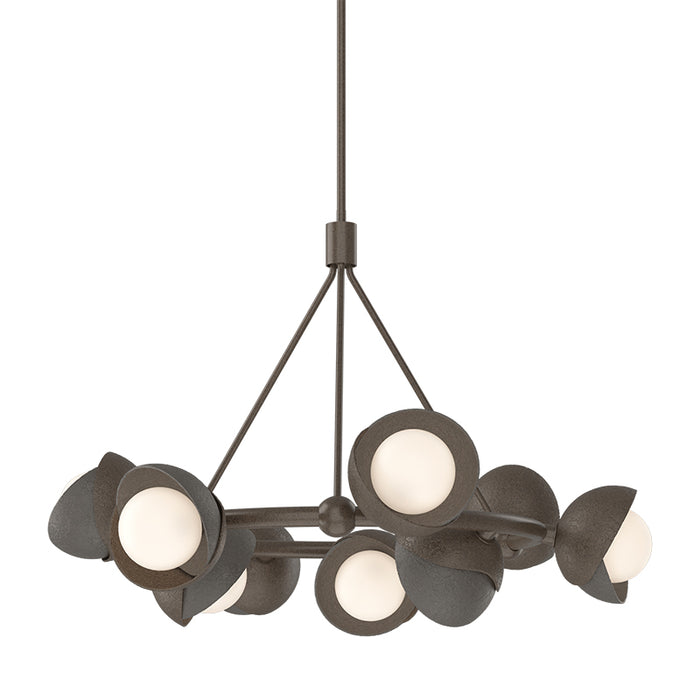 Hubbardton Forge 131068 Brooklyn 9-lt 32" Pendant, Dark Smoke Accent