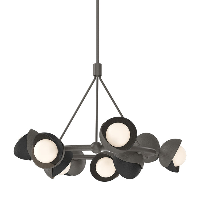 Hubbardton Forge 131068 Brooklyn 9-lt 32" Pendant, Black Accent