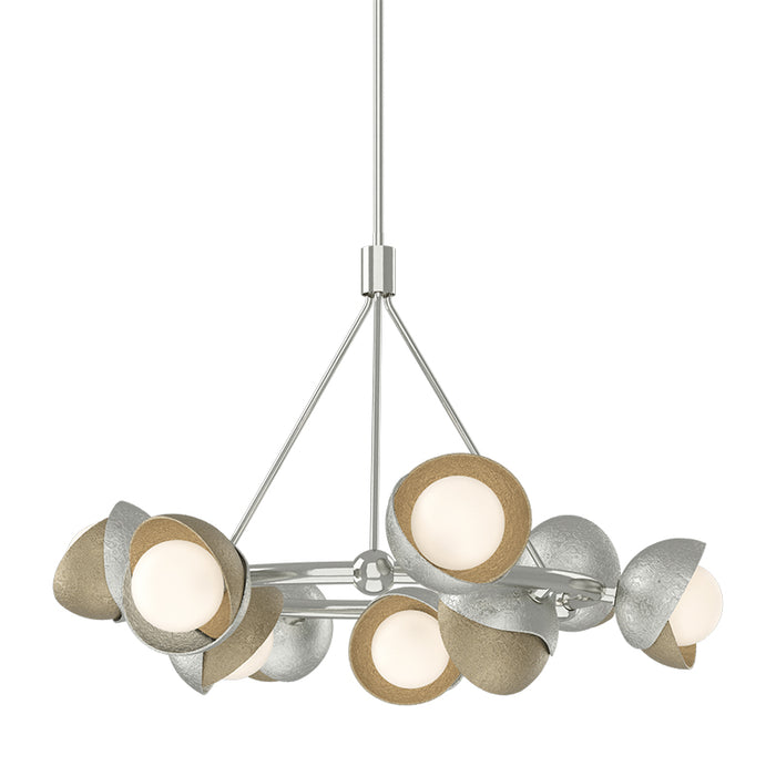 Hubbardton Forge 131068 Brooklyn 9-lt 32" Pendant, Soft Gold Accent