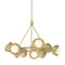 Hubbardton Forge 131068 Brooklyn 9-lt 32" Pendant, Modern Brass Accent