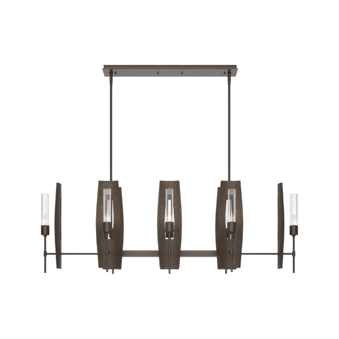 Hubbardton Forge 131080 Passage 8-lt 52" Pendant - Bronze/Clear Glass