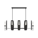 Hubbardton Forge 131080 Passage 8-lt 52" Pendant - Black/Frosted Glass