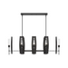 Hubbardton Forge 131080 Passage 8-lt 52" Pendant - Black/Clear Glass