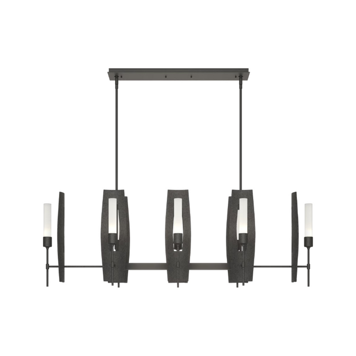 Hubbardton Forge 131080 Passage 8-lt 52" Pendant - Natural Iron/Frosted Glass