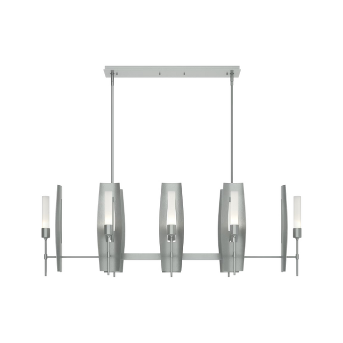 Hubbardton Forge 131080 Passage 8-lt 52" Pendant - Vintage Platinum/Frosted Glass